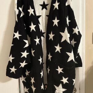 Anthropologie Maeve Black and White Knit Cardigan